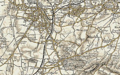 Old map of Pedmore in 1901-1902