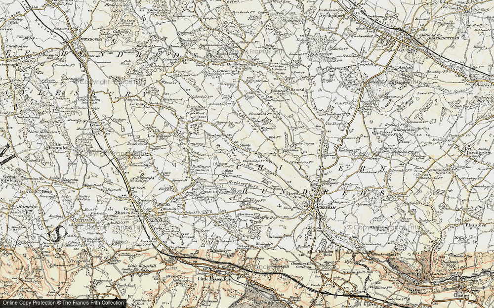 Old Map of Pednor Bottom, 1897-1898 in 1897-1898