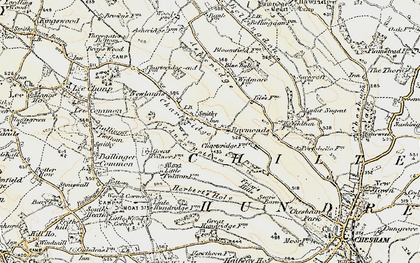 Old map of Pednor Bottom in 1897-1898