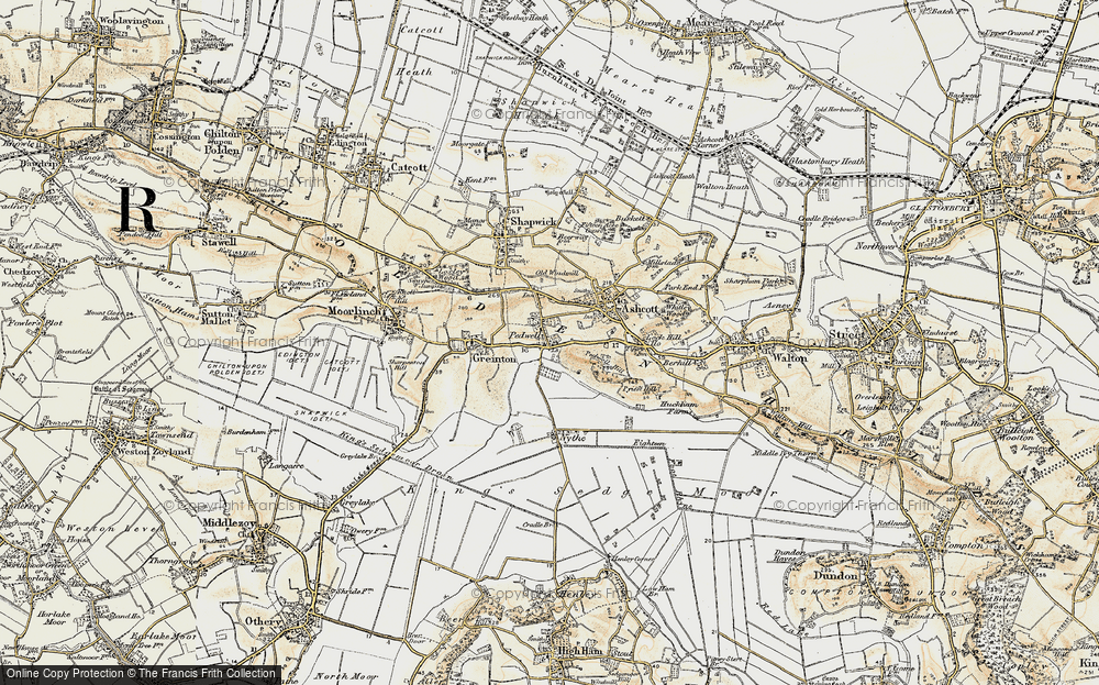Old Map of Pedwell, 1898-1900 in 1898-1900