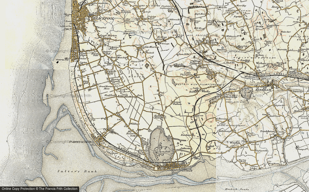 Old Map of Peel, 1903 in 1903