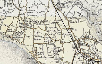 Old map of Peel Common in 1897-1899