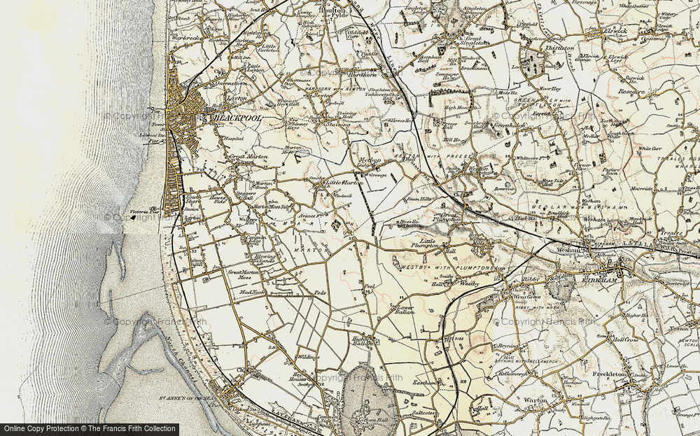 Old Map of Peel Hill, 1903 in 1903