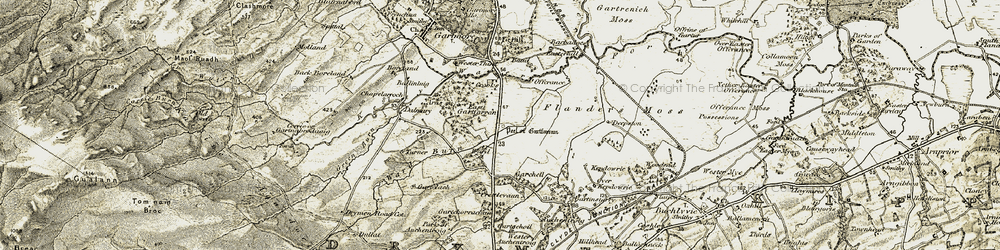 Old map of Peel of Gartfarran in 1904-1907