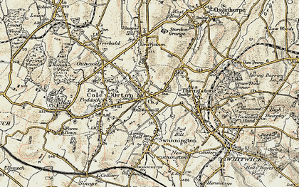 Old map of Peggs Green in 1902-1903