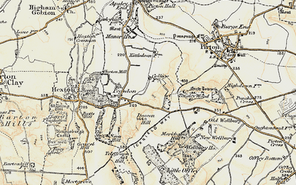 Old map of Pegsdon in 1898-1899