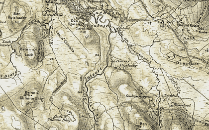 Old map of Peiness in 1909