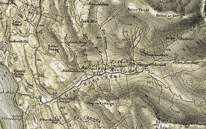 Old map of Peinlich in 1908-1909
