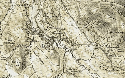 Old map of Peinmore in 1909
