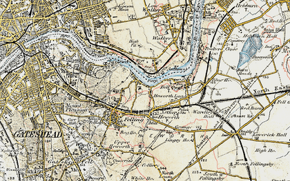 Old map of Pelaw in 1901-1904