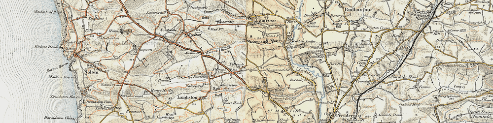 Old map of Pelcomb in 1901-1912