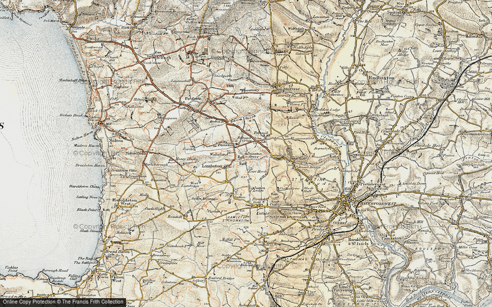 Old Map of Pelcomb Cross, 1901-1912 in 1901-1912