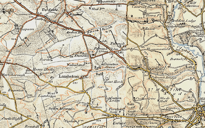 Old map of East Hook in 1901-1912