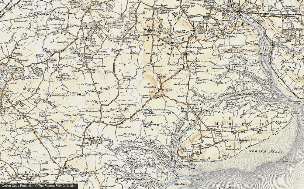 Old Map of Peldon, 1898-1899 in 1898-1899