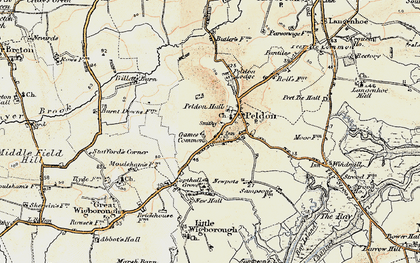 Old map of Peldon in 1898-1899