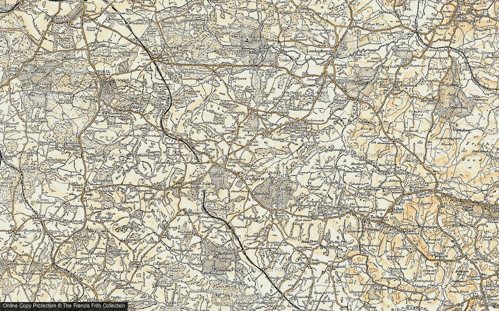Old Map of Pell Green, 1898 in 1898