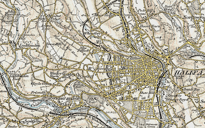 Old map of Pellon in 1903