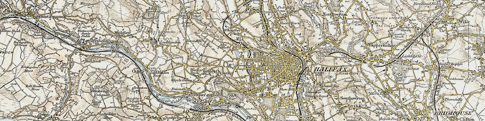 Old map of Pellon in 1903
