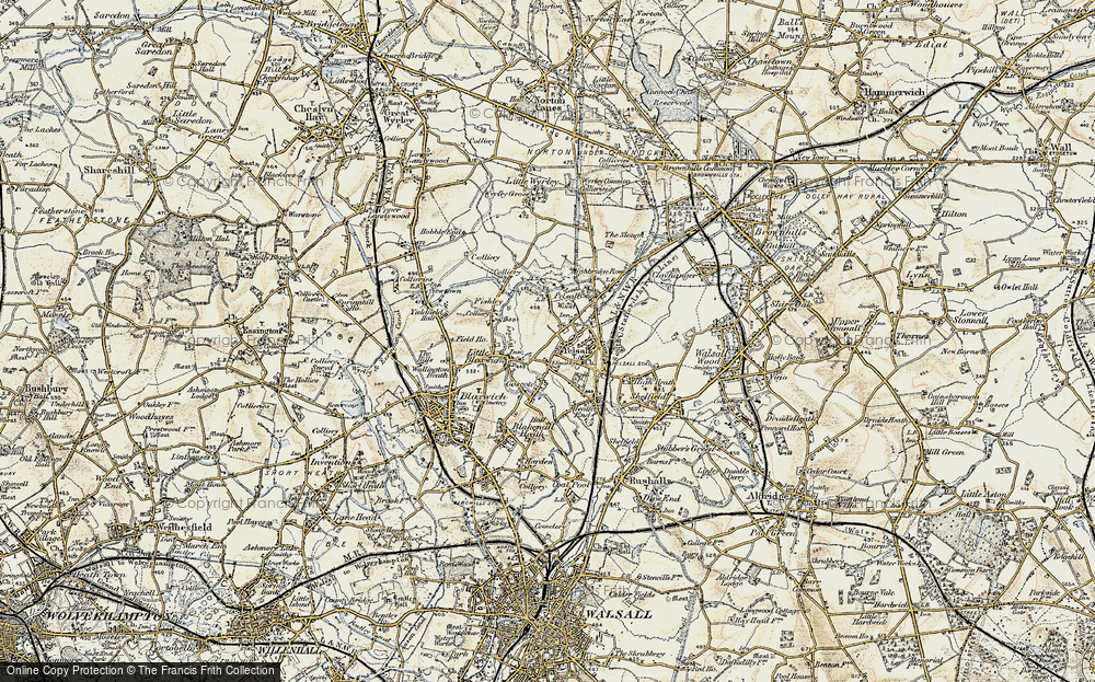Old Map of Pelsall Wood, 1902 in 1902