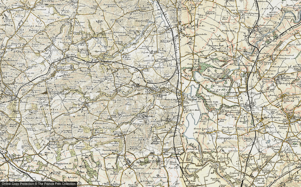 Old Map of Pelton Fell, 1901-1904 in 1901-1904