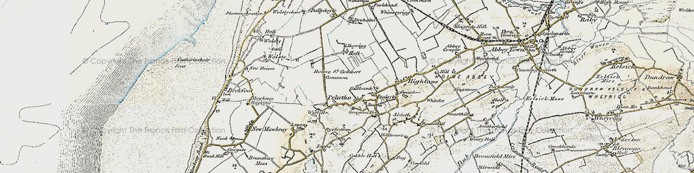 Old map of Pelutho in 1901-1904