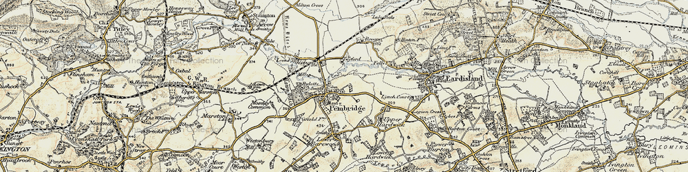 Old map of Pembridge in 1900-1903