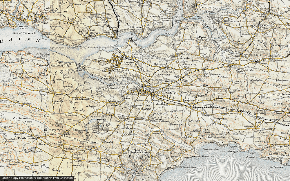 Old Map of Pembroke, 1901-1912 in 1901-1912