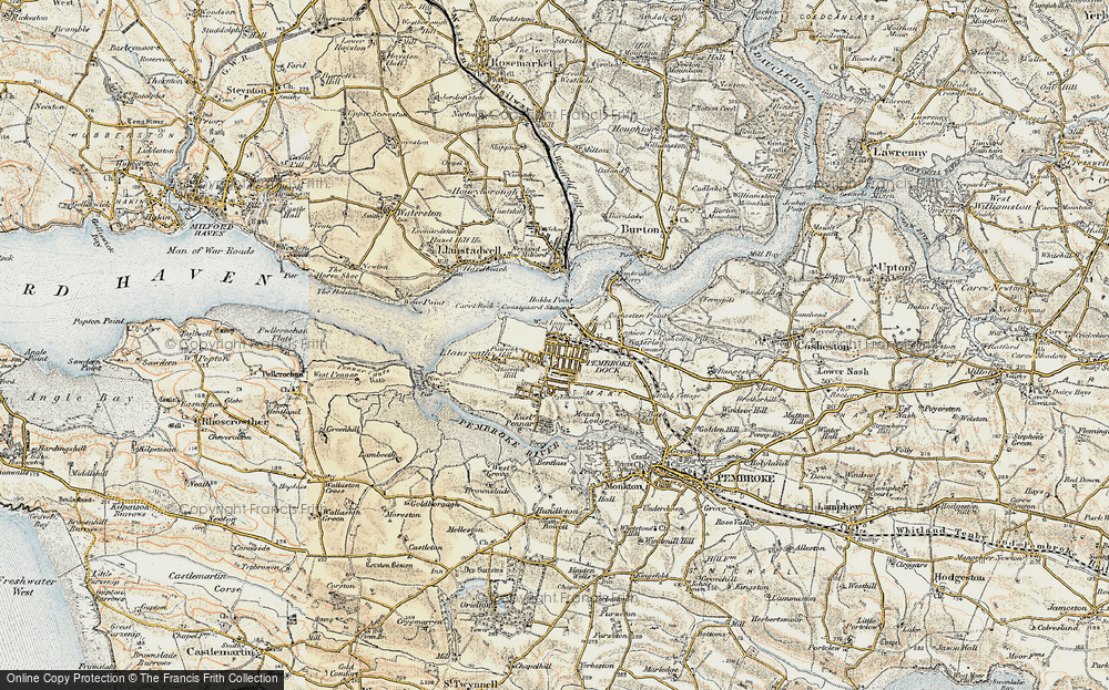 Old Map of Pembroke Dock, 1901-1912 in 1901-1912