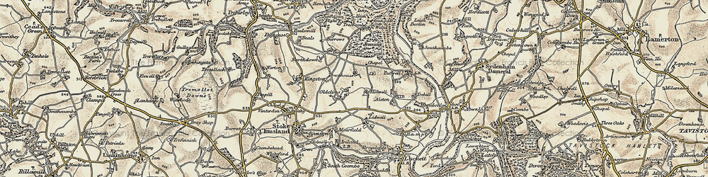 Old map of Lidwell in 1899-1900