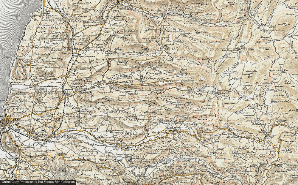 Old Map of Pen-bont Rhydybeddau, 1901-1903 in 1901-1903