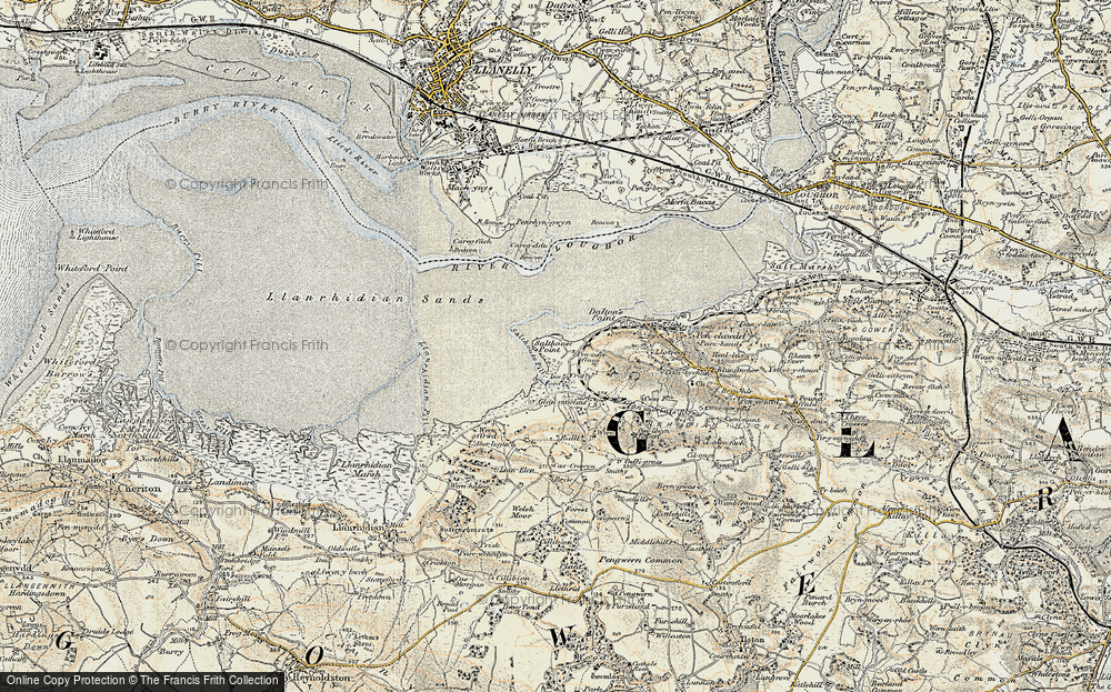 Old Map of Pen-caer-fenny, 1900-1901 in 1900-1901