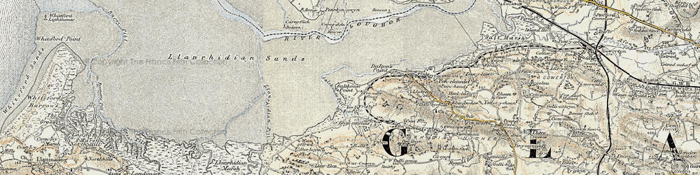 Old map of Pen-caer-fenny in 1900-1901