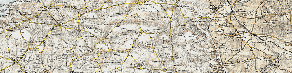 Old map of Blaen-Llyn in 0-1912