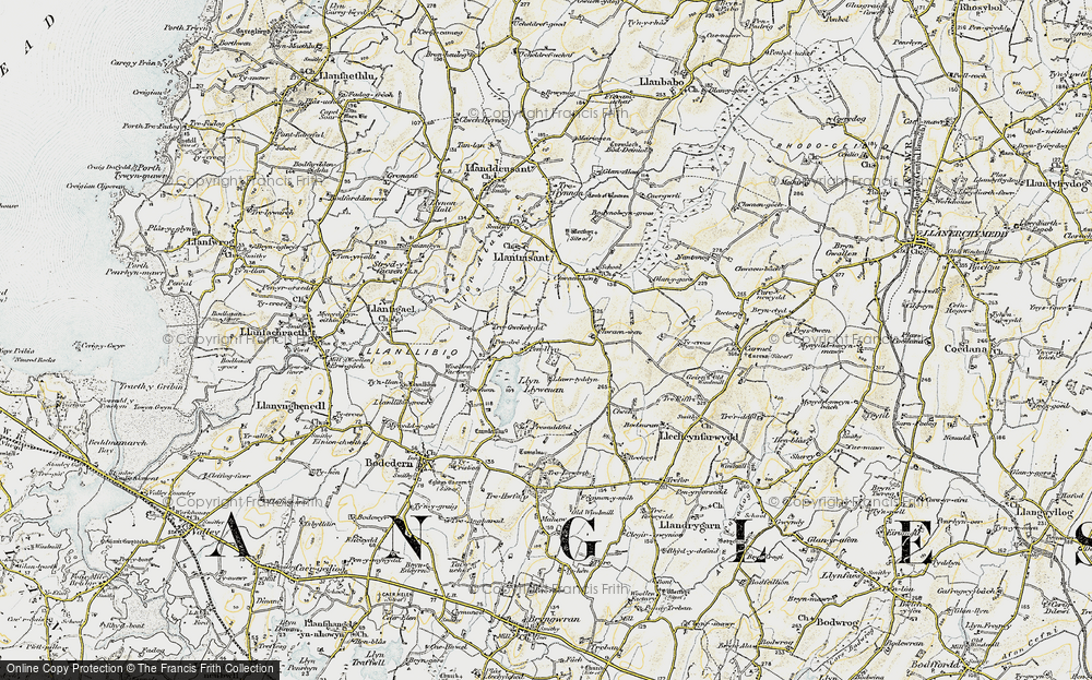Old Map of Historic Map covering Chwaen-wen in 1903-1910