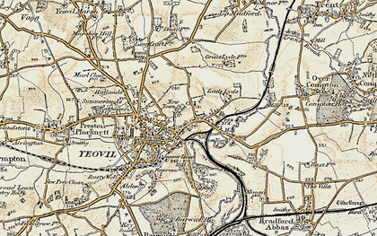 Old map of Pen Mill in 1899