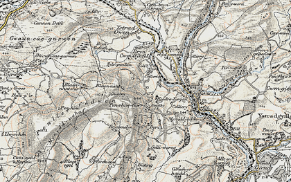 Old map of Blaen-nant in 1900-1901