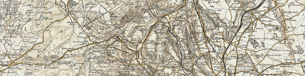 Old map of Pen-rhos in 1902-1903