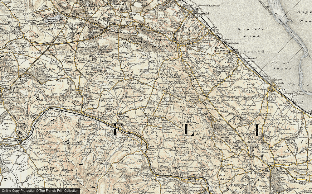 Old Map of Pen-Uchar Plwyf, 1902-1903 in 1902-1903