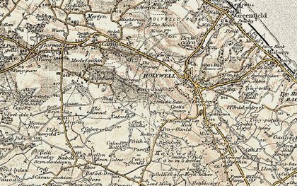 Old map of Pen-y-Ball Top in 1902-1903