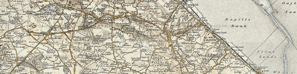 Old map of Pen-y-Ball Top in 1902-1903