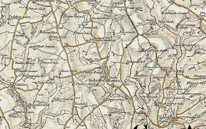 Old map of Blaendyfod in 1901