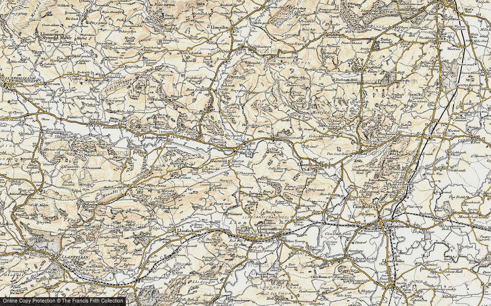 Old Map of Pen-y-bont Llanerch Emrys, 1902-1903 in 1902-1903