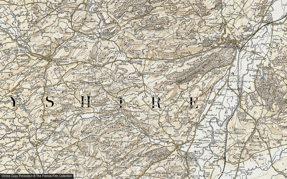 Old Map of Historic Map covering Ashton in 1902-1903