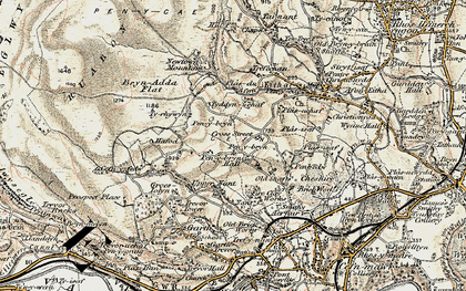 Old map of Pen-y-bryn in 1902-1903