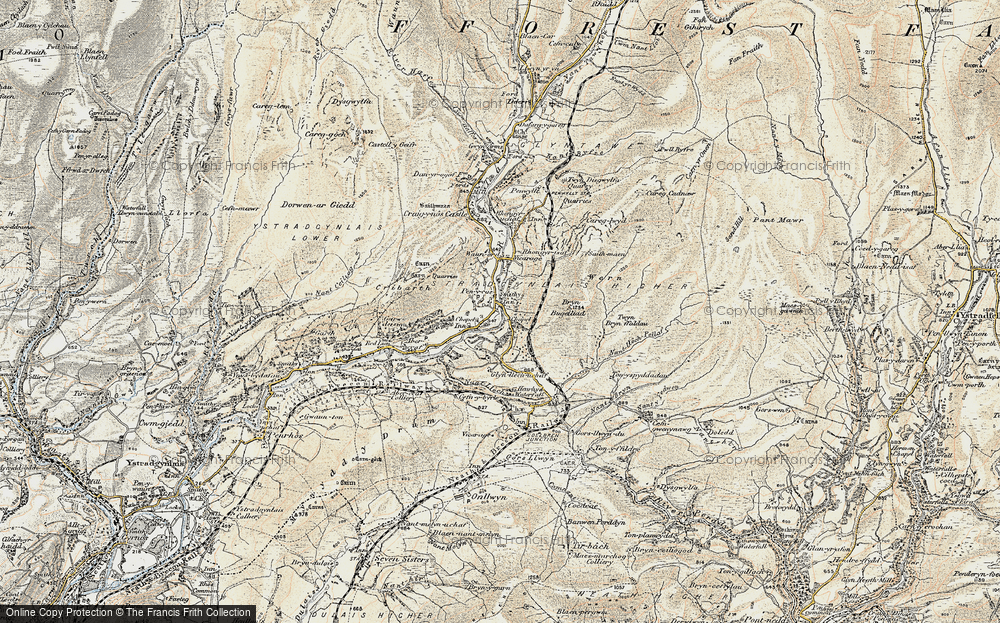 Old Map of Pen-y-cae, 1900-1901 in 1900-1901