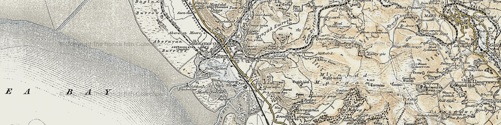 Old map of Pen-y-cae in 1900-1901