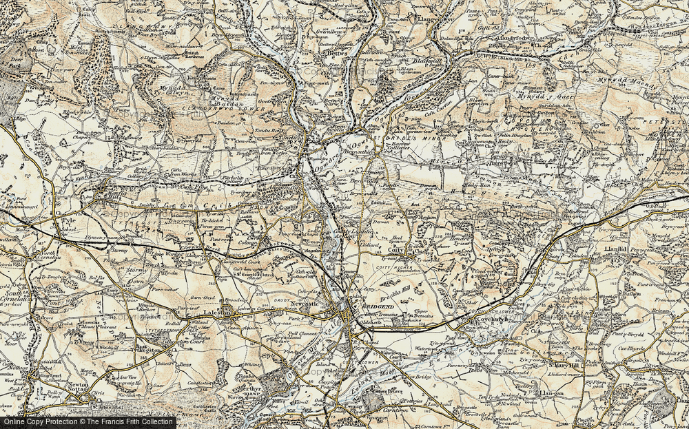 Old Map of Pen-y-cae, 1900 in 1900
