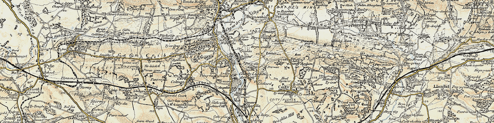 Old map of Pen-y-cae in 1900