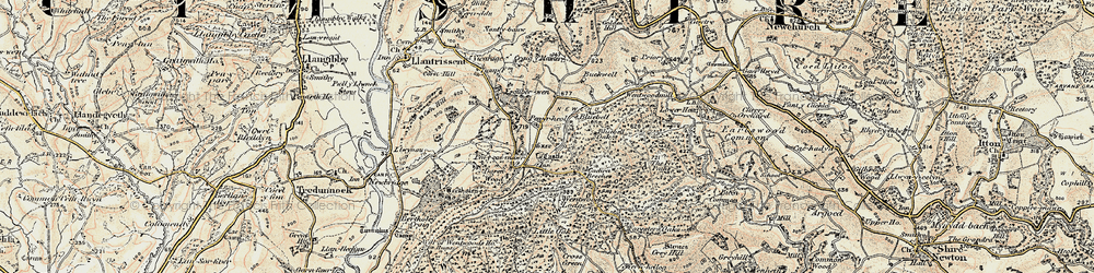 Old map of Buckwell in 1899-1900