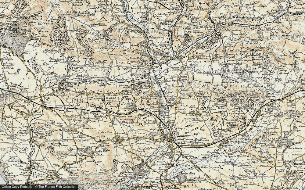 Old Map of Pen-y-fai, 1900 in 1900